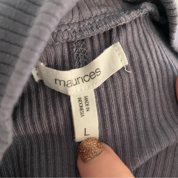 Gray Sleeveless Ribbed Top - Picture 5 of 6